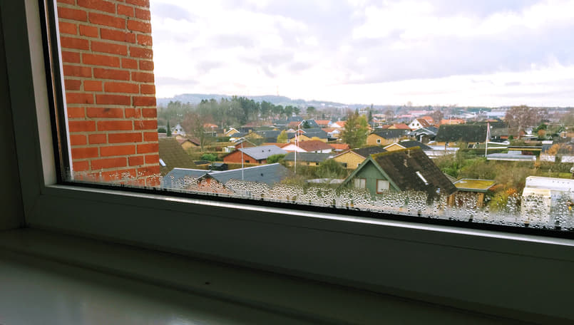 Fugt på vindue